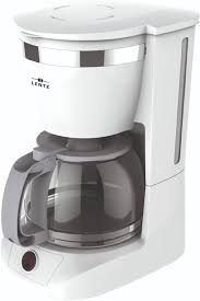 LENTZ 10-Koppars Kaffemaskin med Permanent Filter (Vit)